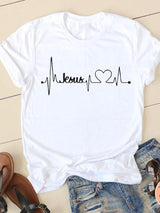 Clothing Summer Letter Printing 2022 Short Sleeve Ladies Casual Women Fashion