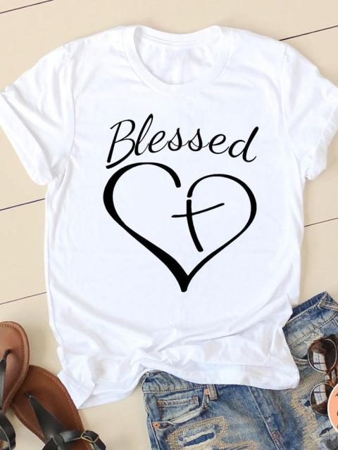 Clothing Summer Letter Printing 2022 Short Sleeve Ladies Casual Women Fashion