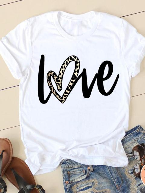 Clothing Summer Letter Printing 2022 Short Sleeve Ladies Casual Women Fashion