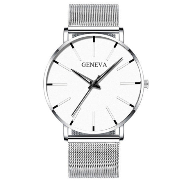 reloj hombre 2022 Watch Men Minimalist Ultra Thin Watches Men's Fashion Stainless Steel Mesh Belt Quartz Watch relogio masculino