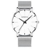 reloj hombre 2022 Watch Men Minimalist Ultra Thin Watches Men&#39;s Fashion Stainless Steel Mesh Belt Quartz Watch relogio masculino