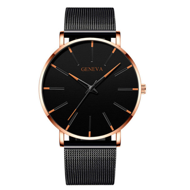 reloj hombre 2022 Watch Men Minimalist Ultra Thin Watches Men&#39;s Fashion Stainless Steel Mesh Belt Quartz Watch relogio masculino