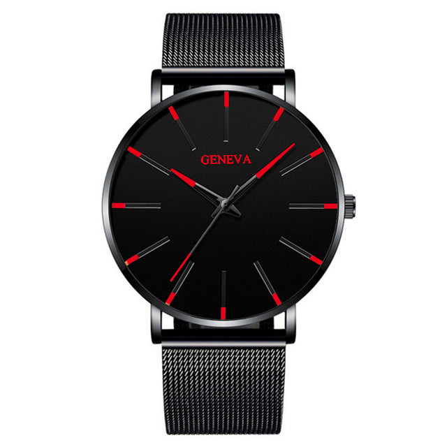 reloj hombre 2022 Watch Men Minimalist Ultra Thin Watches Men's Fashion Stainless Steel Mesh Belt Quartz Watch relogio masculino