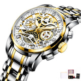 Flywheel Rotating Window Mens Watches Luxury Fashion Luminous Auto Date Men Quartz Watch Waterproof Male Clock relogios Relogio