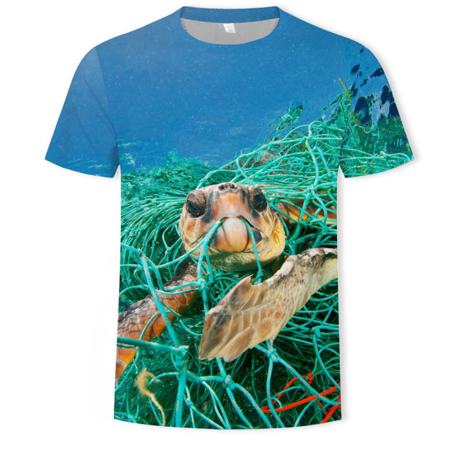 New summer fashion casual men&#39;s clothing loose printed t - shirt
