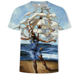 New summer fashion casual men&#39;s clothing loose printed t - shirt