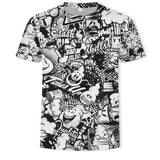 New summer fashion casual men&#39;s clothing loose printed t - shirt