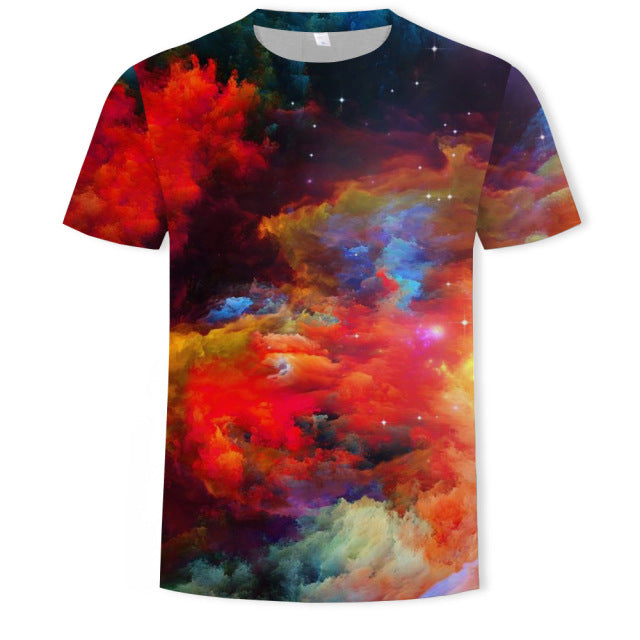 New summer fashion casual men&#39;s clothing loose printed t - shirt