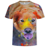 New summer fashion casual men&#39;s clothing loose printed t - shirt
