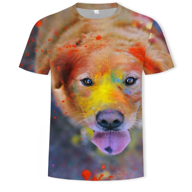 New summer fashion casual men&#39;s clothing loose printed t - shirt