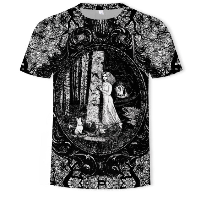 New summer fashion casual men&#39;s clothing loose printed t - shirt