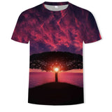 New summer fashion casual men&#39;s clothing loose printed t - shirt
